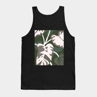 Dark Philodendron illustration Tank Top